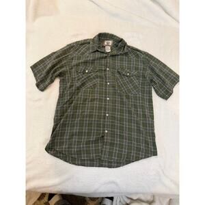 Vintage Western Pearl Snap Button Up Shirt Mens